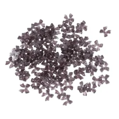 Miniatur-Schmuckstein-Schleifen, transparent, 0,9cm x 1cm x 0,2cm, aubergine, 100 Stück