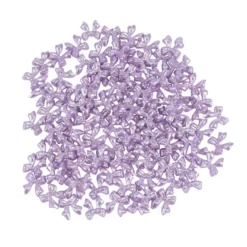 Miniatur-Schmuckstein-Schleifen, perlmutt, 0,9cm x 1cm x 0,2cm, pastell-flieder, 100 Stück