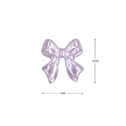 Miniatur-Schmuckstein-Schleifen, perlmutt, 0,9cm x 1cm x 0,2cm, pastell-flieder, 100 Stück