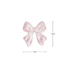 Miniatur-Schmuckstein-Schleifen, perlmutt, 0,9cm x 1cm x 0,2cm, rosa, 100 Stück