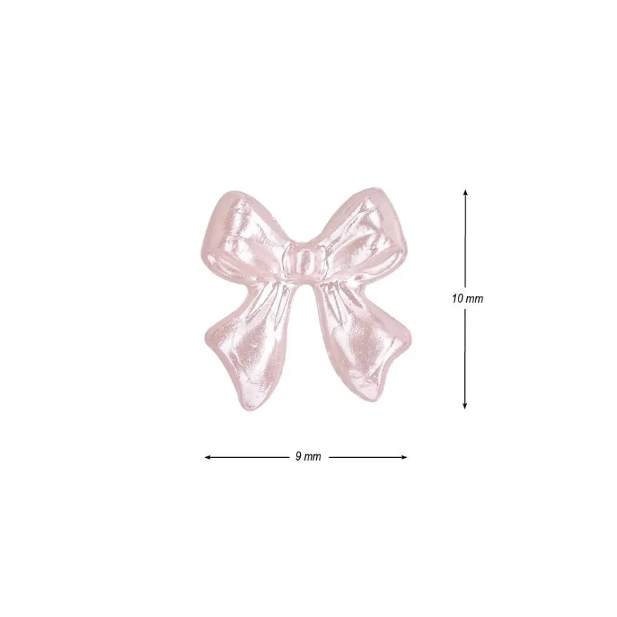 Miniatur-Schmuckstein-Schleifen, perlmutt, 0,9cm x 1cm x 0,2cm, rosa, 100 Stück