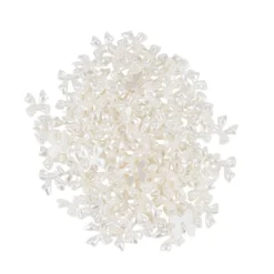 Miniatur-Schmuckstein-Schleifen, perlmutt, 0,9cm x 1cm x 0,2cm, creme, 100 Stück
