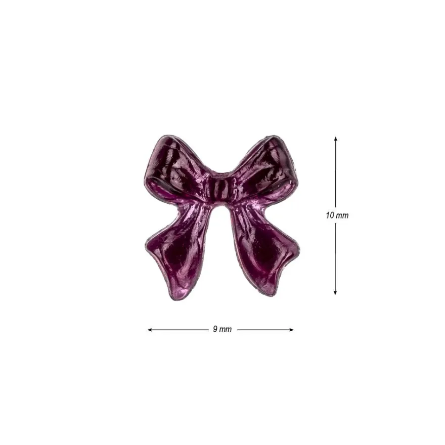 Miniatur-Schmuckstein-Schleifen, transparent, 0,9cm x 1cm x 0,2cm, pflaume, 100 Stück