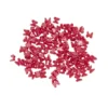 Miniatur-Schmuckstein-Schmetterlinge, perlmutt, 0,6cm x 0,6cm x 0,3cm, rot, 100 Stück
