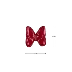Miniatur-Schmuckstein-Schmetterlinge, perlmutt, 0,6cm x 0,6cm x 0,3cm, rot, 100 Stück