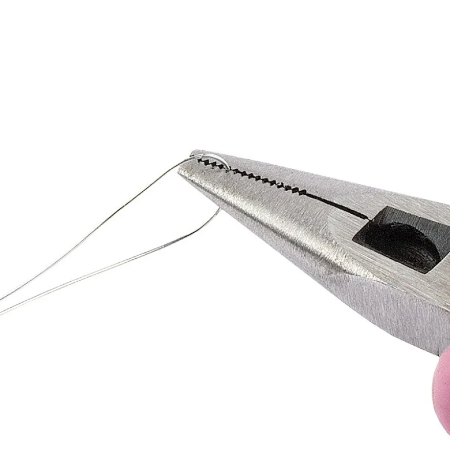 Mini-Flachzange, spitz, 12,5cm lang, Zangenspitze: 2cm, verchromt