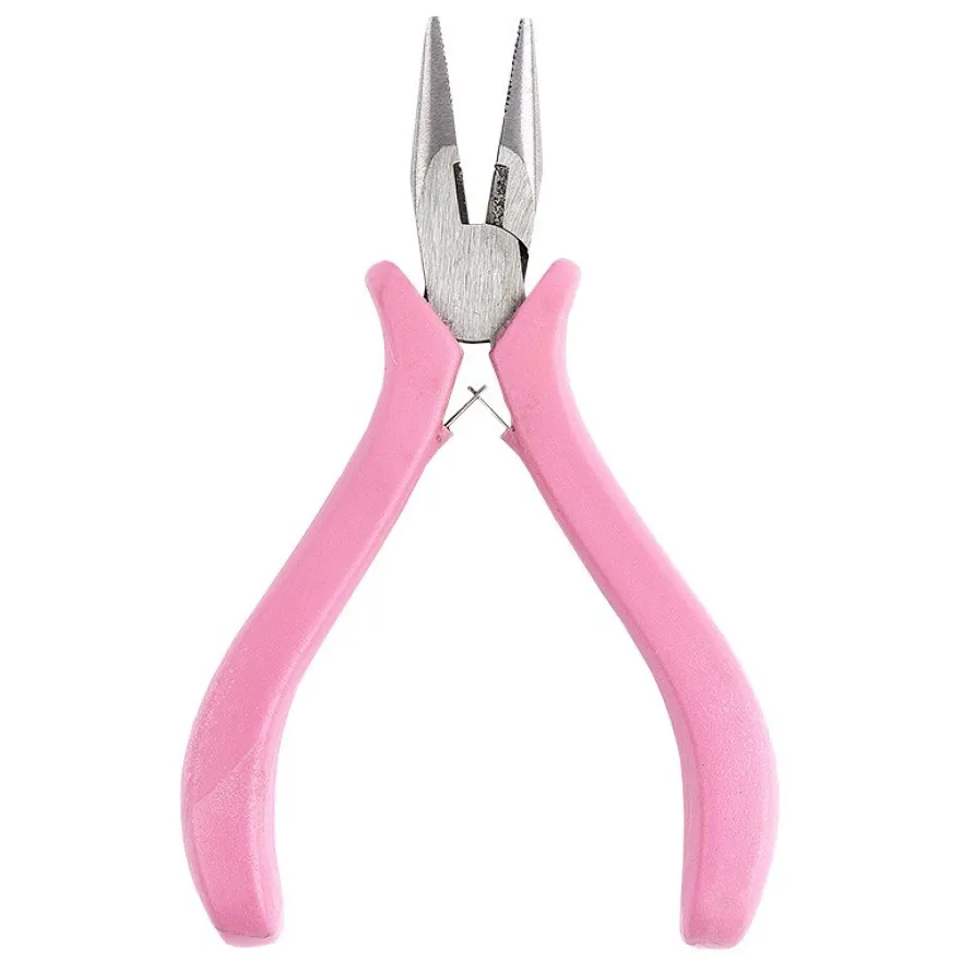 Mini-Flachzange, spitz, 12,5cm lang, Zangenspitze: 2cm, verchromt