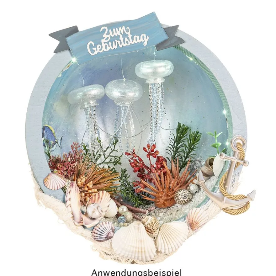 Mini-Kugelvase aus Kunststoff, Ø 4cm, 2cm hoch, transparent, weißer Silikondeckel mit Loch, 10 Stück