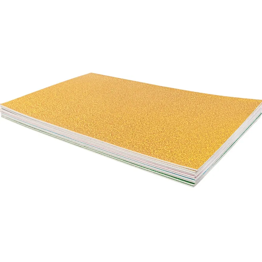 Moosgummi, selbstklebend, Holografie-Effekt, DIN A4, 2mm, verschiedene Farben, 10 Bogen