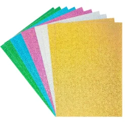 Moosgummi, selbstklebend, Holografie-Effekt, DIN A4, 2mm, verschiedene Farben, 10 Bogen