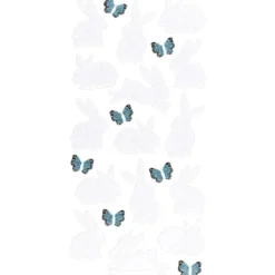 Moosgummi-Sticker, Hasen, 20cm x 10cm, mit irisierendem Glitzer