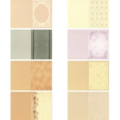 Motiv-Doppelgrußkarten, Pastelltöne, B6, 8 Stück