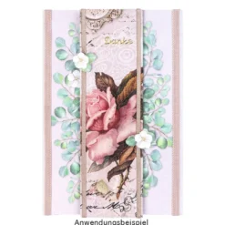 Motiv-Grußkarten, Blattranken, B6, 230 g/m², versch. Designs, inkl. Umschläge, 10 Stück