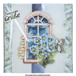 Motiv-Grußkarten, Blattranken, 5 Designs, 16cm x 16cm, inkl. Umschläge, 10 Stück