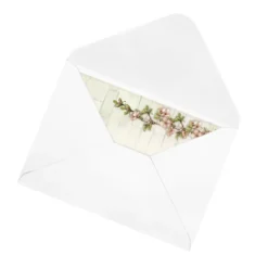 Motiv-Grußkarten, Blüten-Ecken, 11,5cm x 16,5cm, 2 Designs, inkl. Umschläg, 10 Stück