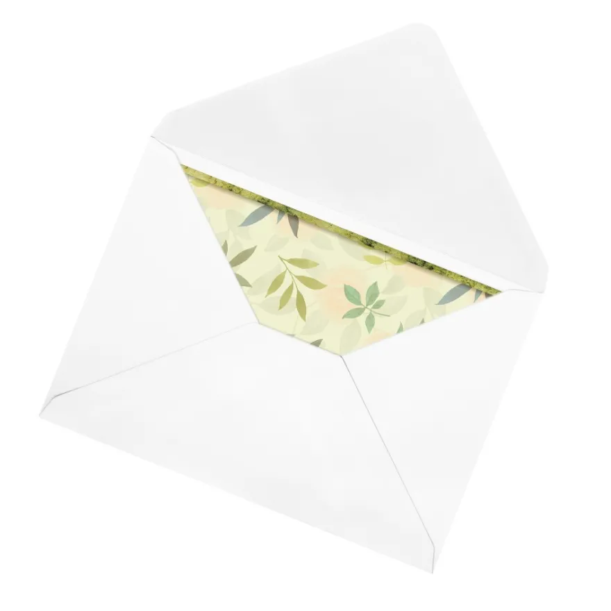 Motiv-Grußkarten, Blätter, 5 Designs, 11,5cm x 16,5cm, inkl. Umschläge, 10 Stück