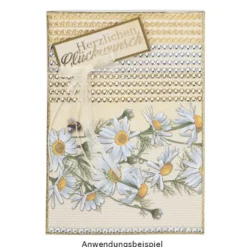 Motiv-Grußkarten, Blumenranken 2, 11,5cm x 16,5cm, 5 Designs, inkl. Umschläge, 10 Stück