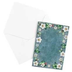 Motiv-Grußkarten, Christrosen, 11,5cm x 16,5cm, 230g/m², 5 Designs, inkl. Umschläge, 10 Stück