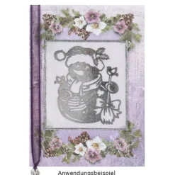 Motiv-Grußkarten, Christrosen-Rahmen, 11,5cm x 16,5cm, 5 Farben, inkl. Umschläge, 10 Stück