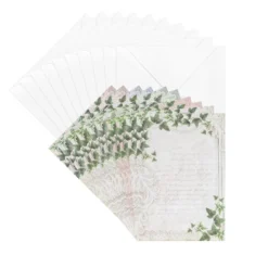 Motiv-Grußkarten, Efeu, 11,5cm x 16,5cm, 5 Designs, inkl. Umschläge, 10 Stück