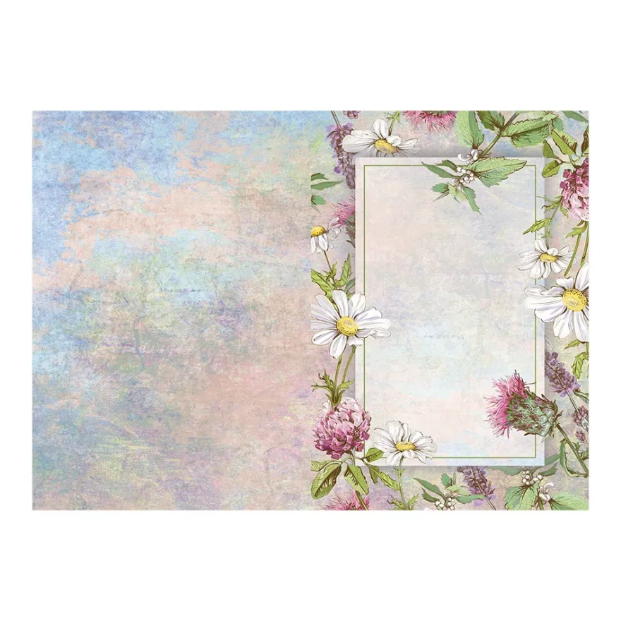 Motiv-Grußkarten, Florale Rahmen 1, 11,5cm x 16,5 cm, inkl. Umschläge, 10 Stück