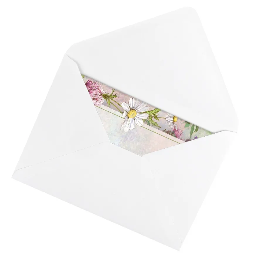 Motiv-Grußkarten, Florale Rahmen 1, 11,5cm x 16,5 cm, inkl. Umschläge, 10 Stück