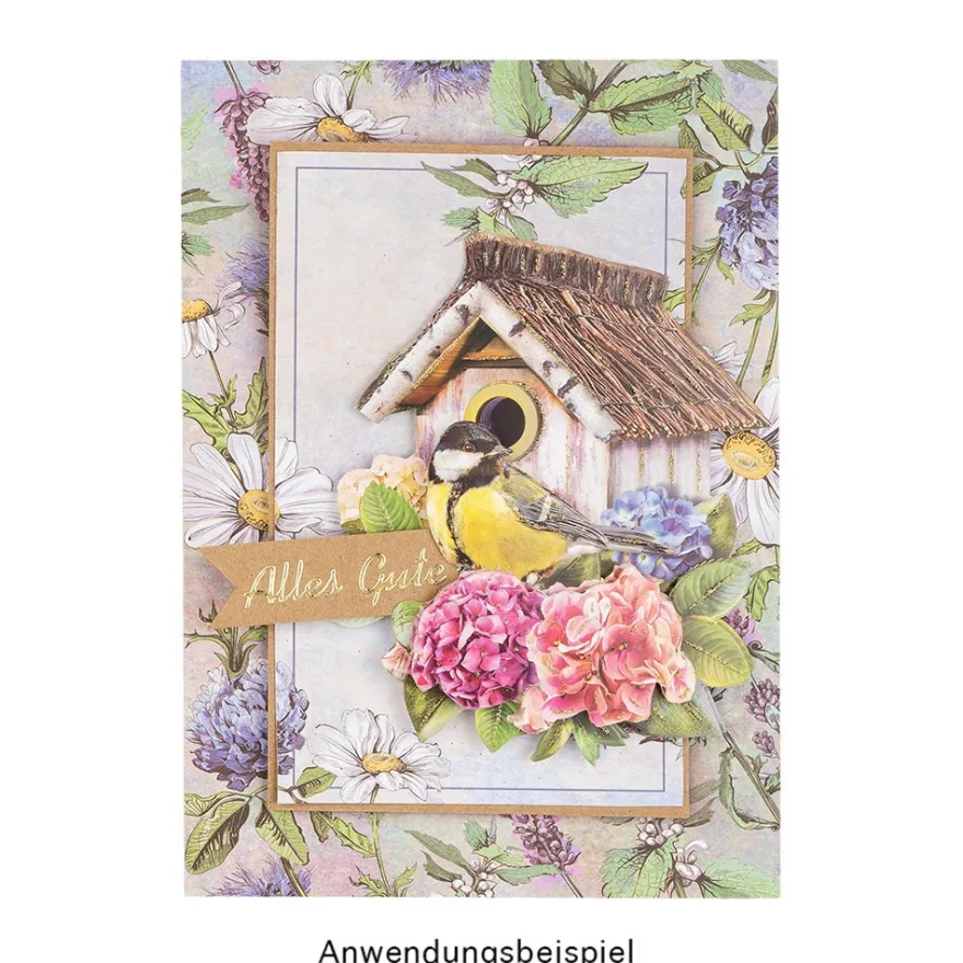 Motiv-Grußkarten, Florale Rahmen 2, 11,5cm x 16,5 cm, inkl. Umschläge, 10 Stück