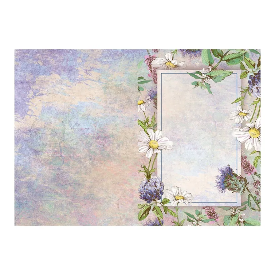 Motiv-Grußkarten, Florale Rahmen 2, 11,5cm x 16,5 cm, inkl. Umschläge, 10 Stück