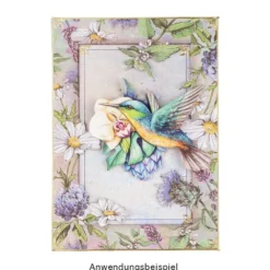 Motiv-Grußkarten, Florale Rahmen 2, 11,5cm x 16,5 cm, inkl. Umschläge, 10 Stück