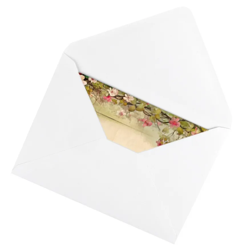 Motiv-Grußkarten, Holzoptik & Blumen, 5 Designs, 10,5cm x 14,8cm, inkl. Umschläge, 10 Stück