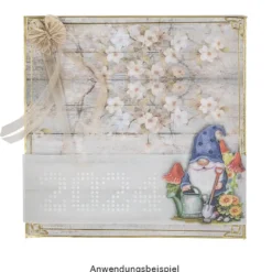 Motiv-Grußkarten, Holzoptik Frühlingszeit, 11,5cm x 16,5cm, inkl. Umschläge, 10 Stück