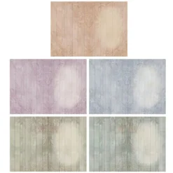 Motiv-Grußkarten, Holzoptik mit Ornamenten, 11,5cm x 16,5cm, 5 Designs, inkl. Umschläge, 10 Stück