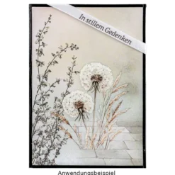 Motiv-Grußkarten, Kondolenz, floral 2, 11,5cm x 16,5cm, 10 Designs, inkl. Umschläge, 10 Stück
