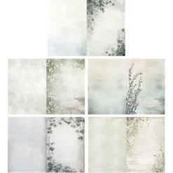 Motiv-Grußkarten, Kondolenz, floral 2, 11,5cm x 16,5cm, 10 Designs, inkl. Umschläge, 10 Stück