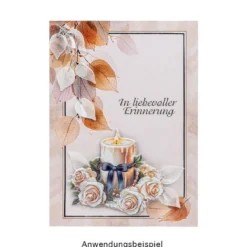 Motiv-Grußkarten, Kondolenz, Floral 3, 11,5cm x 16,5cm, 2x 5 Designs, inkl. Umschläge, 10 Stück