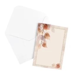 Motiv-Grußkarten, Kondolenz, Floral 3, 11,5cm x 16,5cm, 2x 5 Designs, inkl. Umschläge, 10 Stück