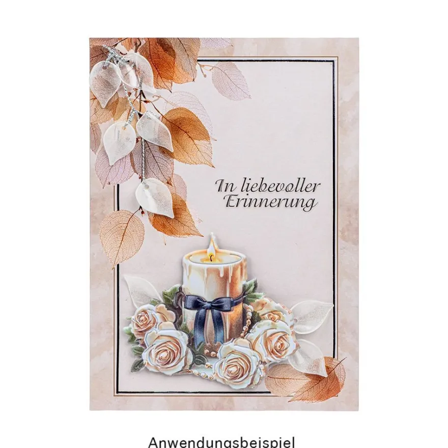 Motiv-Grußkarten, Kondolenz, Floral 3, 11,5cm x 16,5cm, 2x 5 Designs, inkl. Umschläge, 10 Stück