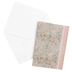 Motiv-Grußkarten, Marmor, Blumen, 11,5cm x 16,5cm, 5 Designs, inkl. Umschläge, 10 Stück