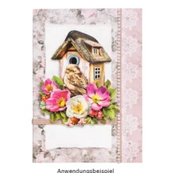 Motiv-Grußkarten, Marmor, Blumen, 11,5cm x 16,5cm, 5 Designs, inkl. Umschläge, 10 Stück