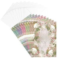 Motiv-Grußkarten, Osterzeit, 11,5cm x 16,5cm, 5 Designs, inkl. Umschlägen, 10 Stück