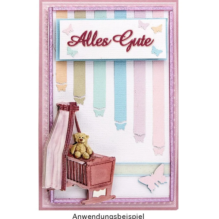 Motiv-Grußkarten, pastell-rosa, 11,5cm x 16,5cm, inkl. Umschläge, 10 Stück