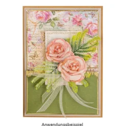 Motiv-Grußkarten, Rosen 1, 11,5cm x 16,5cm, 5 Designs, inkl. Umschläge, 10 Stück