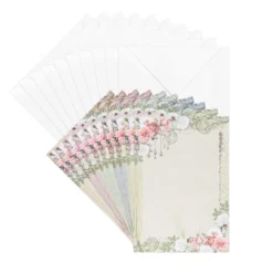 Motiv-Grußkarten, Rosen 2, 11,5cm x 16,5cm, 5 Designs, inkl. Umschläge, 10 Stück
