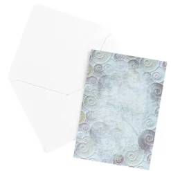 Motiv-Grußkarten, Schnörkel, 11,5cm x 16,5cm, 5 Designs, inkl. Umschläge, 10 Stück