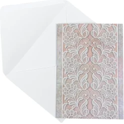 Motiv-Grußkarten, Spitze, B6, 230 g/m², verschiedene Designs, inkl. Umschläge, 10 Stück