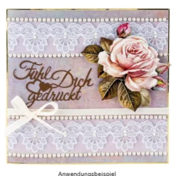 Motiv-Grußkarten, Spitze, 16cm x 16cm, 230 g/m², verschiedene Designs, inkl. Umschläge, 10 Stück