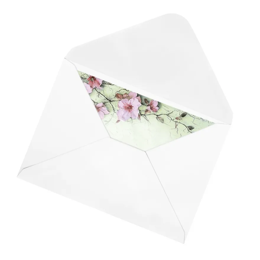 Motiv-Grußkarten, Vintage-Blüten 2, 11,5cm x 16,5cm, 5 Designs, inkl. Umschläge, 10 Stück