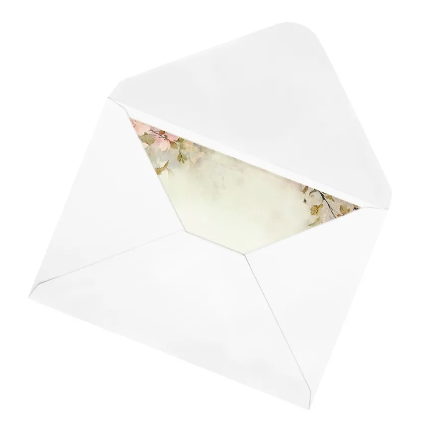 Motiv-Grußkarten, Vintage-Blüten, 11,5cm x 16,5cm, 5 Designs, inkl. Umschläge, 10 Stück