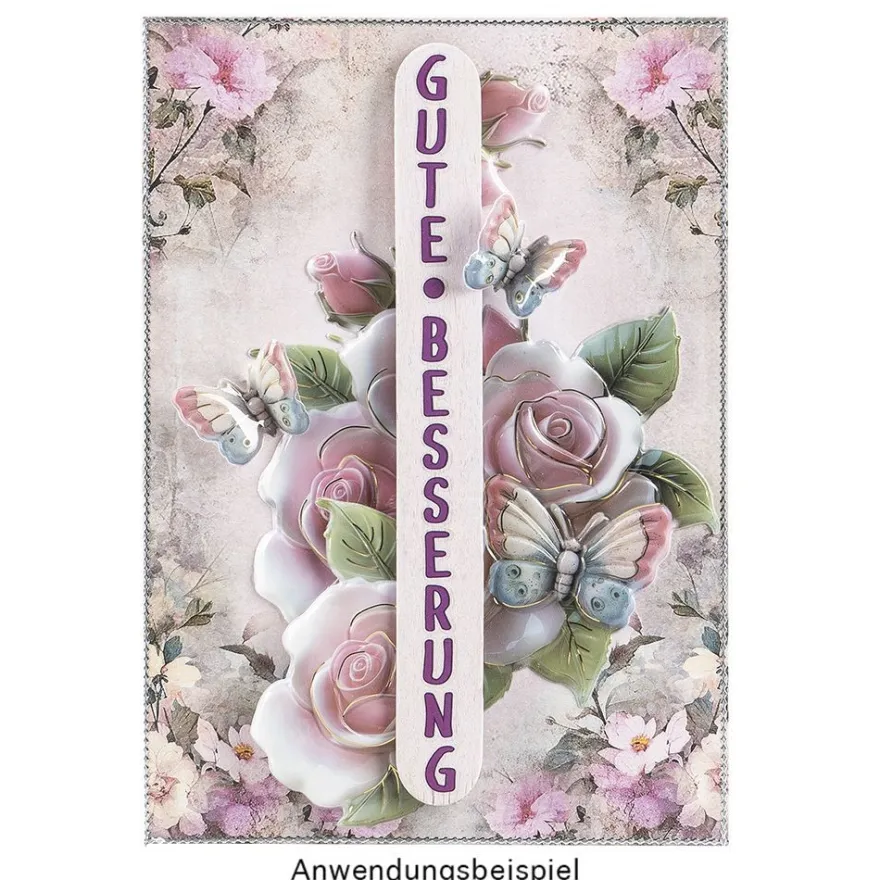 Motiv-Grußkarten, Vintage-Blüten, 11,5cm x 16,5cm, 5 Designs, inkl. Umschläge, 10 Stück