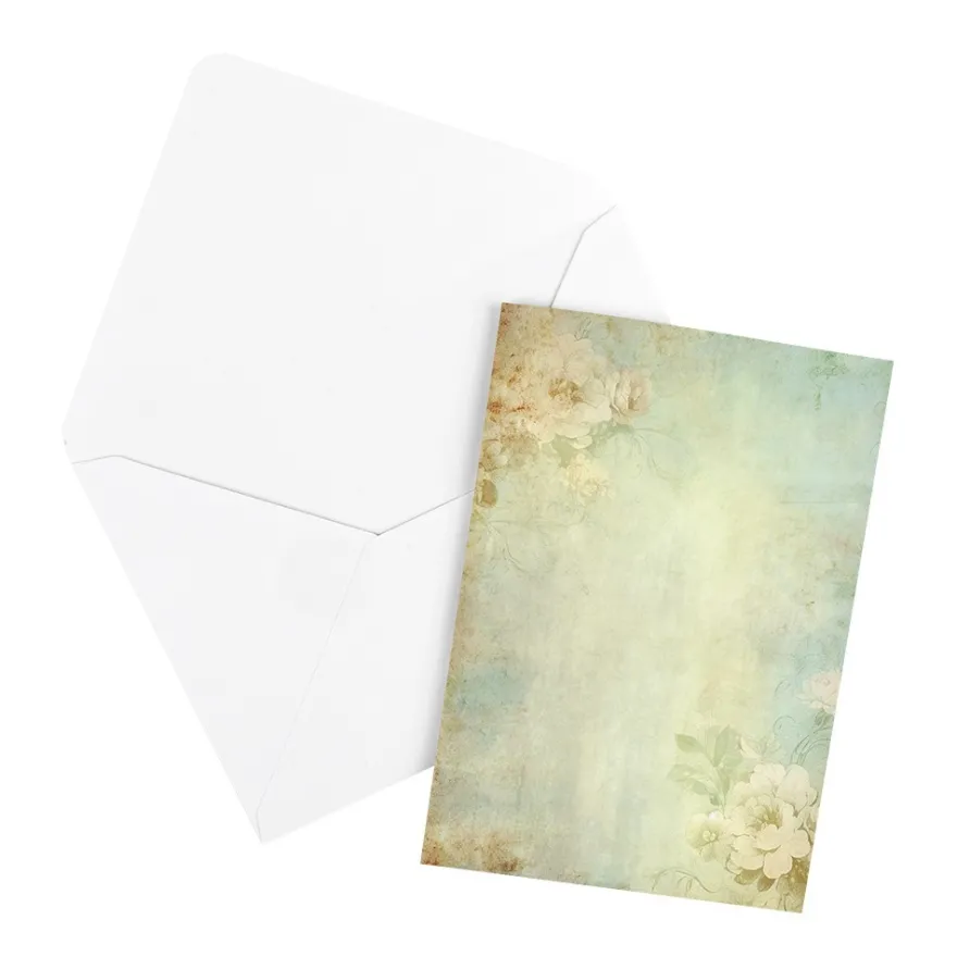 Motiv-Grußkarten, Vintage 2, 5 Designs, 11,5cm x 16,5cm, inkl. Umschläge, 10 Stück